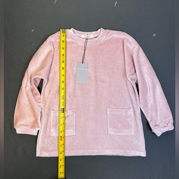 Pink Velvet Sweatshirt for Girls Size 5-6Y - Picture 8 of 9